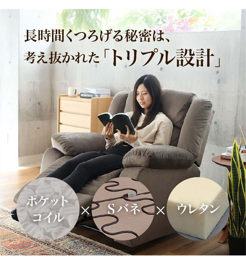 1人用 電動ソファ クックの機能