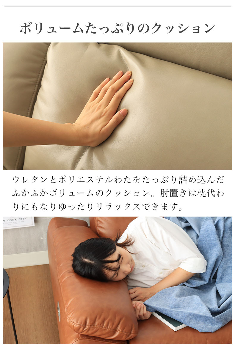 片電動カウチソファ左 シュナイダーの機能