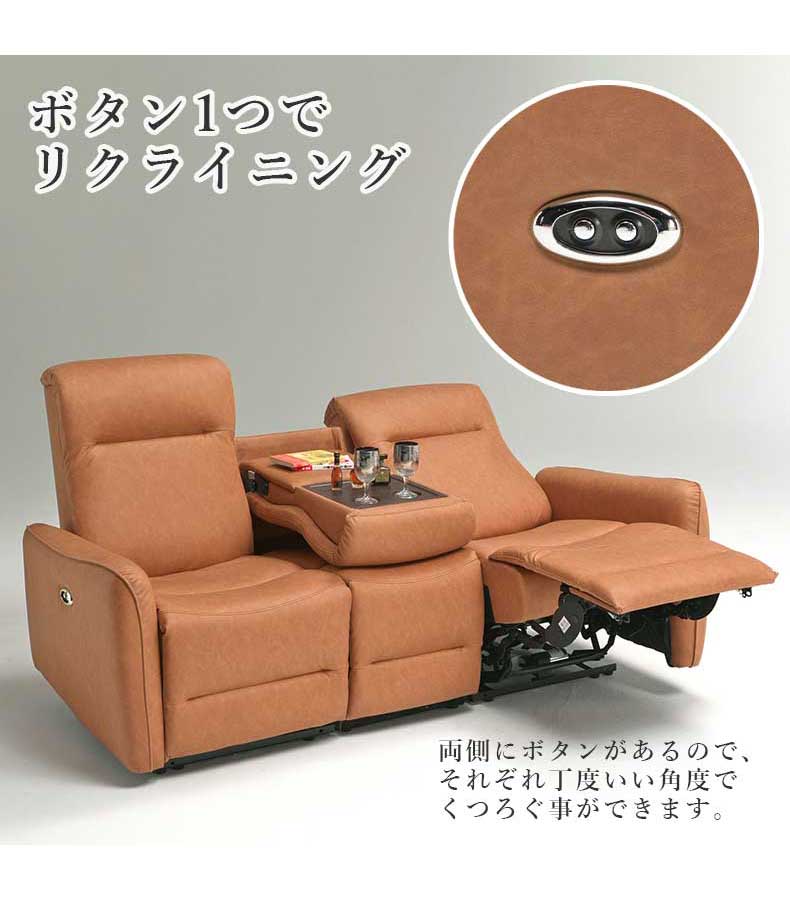 3人掛け 電動ソファ ホープの機能
