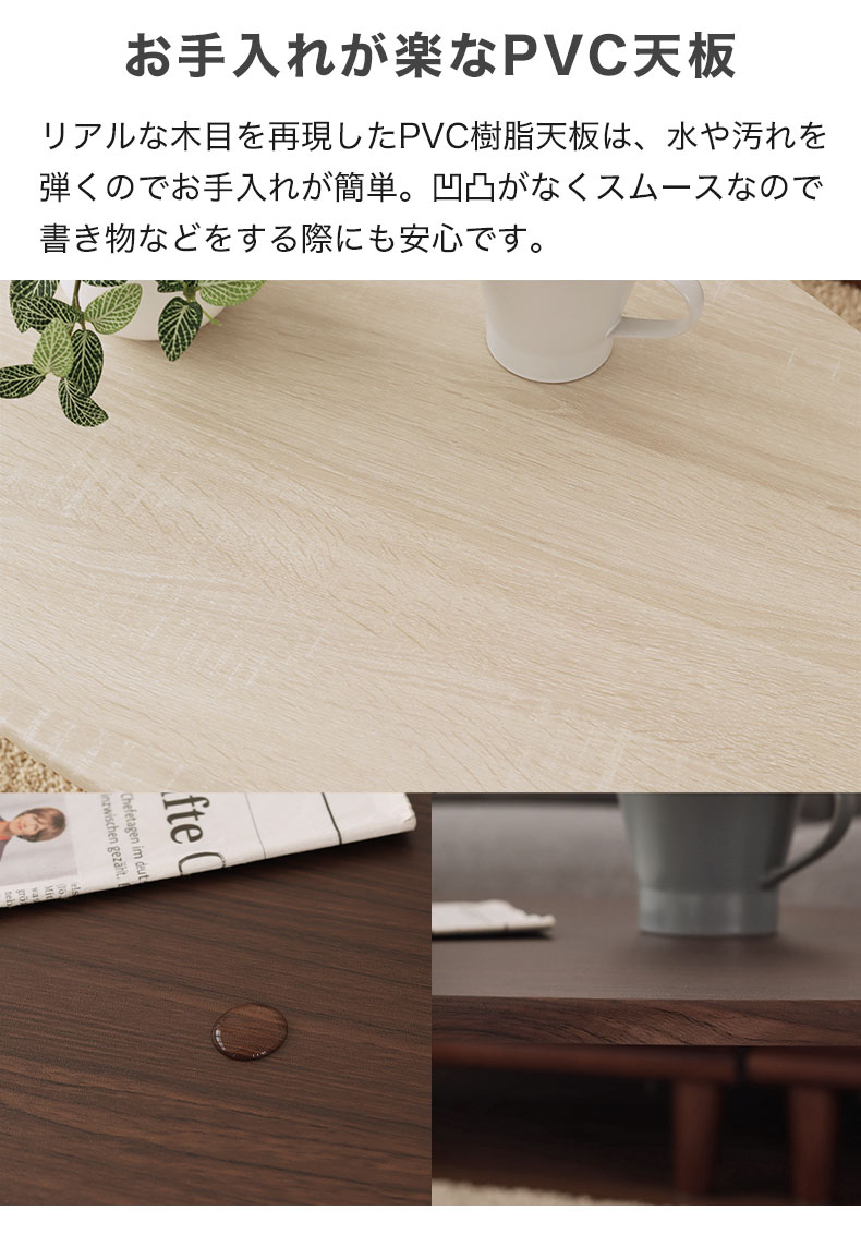 折りたたみテーブル ドロップの機能