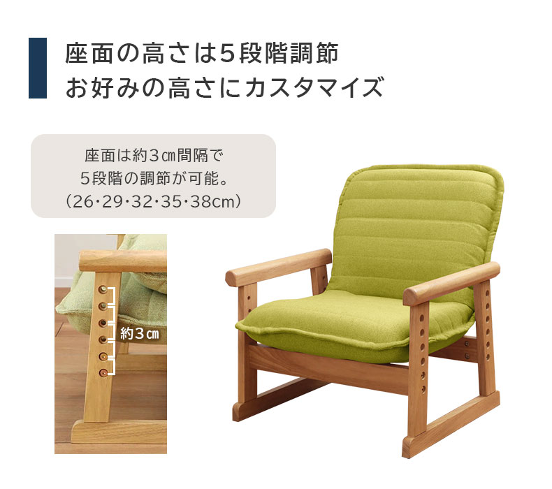 Mサイズ セレクトチェアの機能