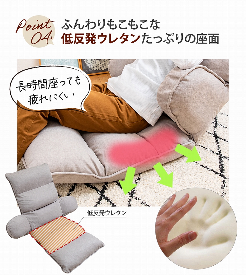 【通販限定】ハグする座椅子 ハピットの機能