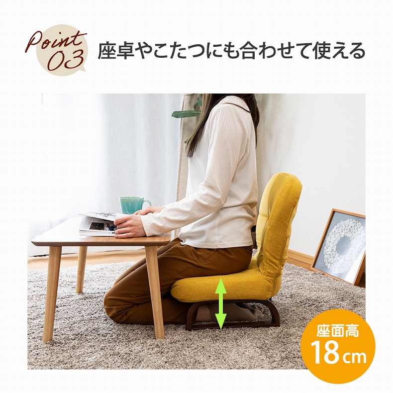 【通販限定】あぐら座椅子 ソルムの機能