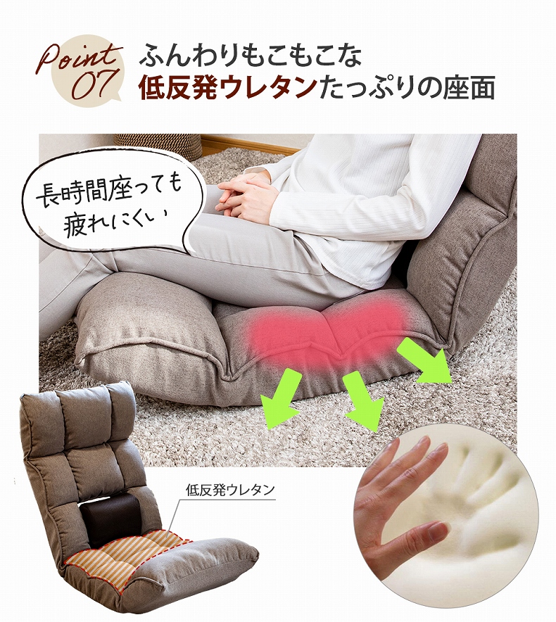 【通販限定】腰が整う座椅子 リフレの機能