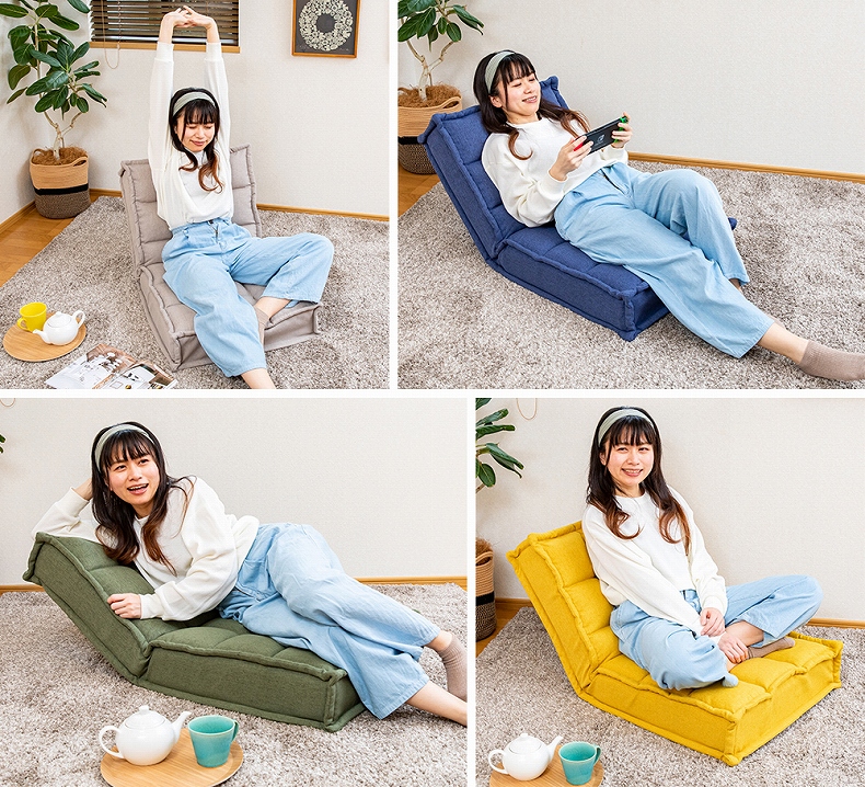 【通販限定】スプリング座面の繋がるコンパクトソファ ハーブスの使用例