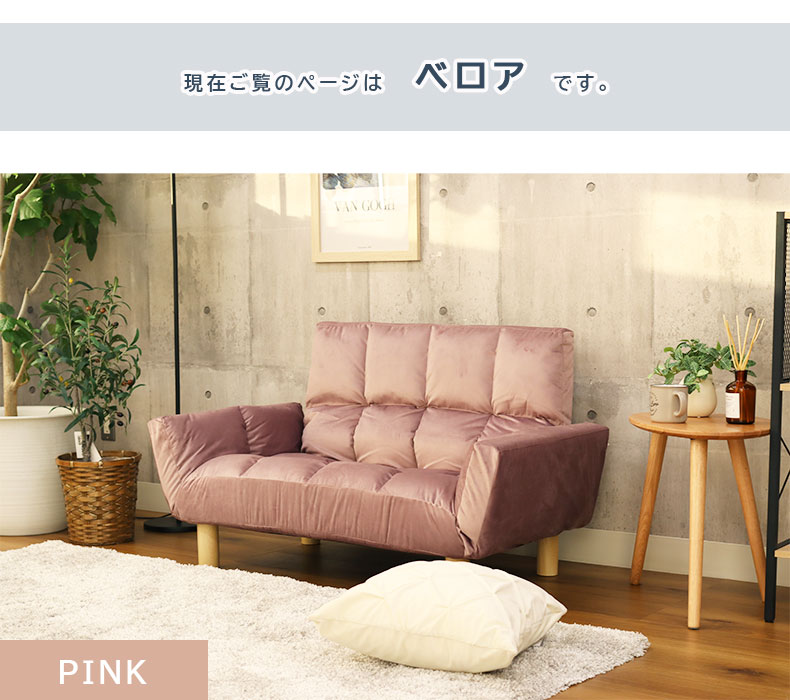 2人掛け カジュアルソファ パッソ2（ベロア）のカラー