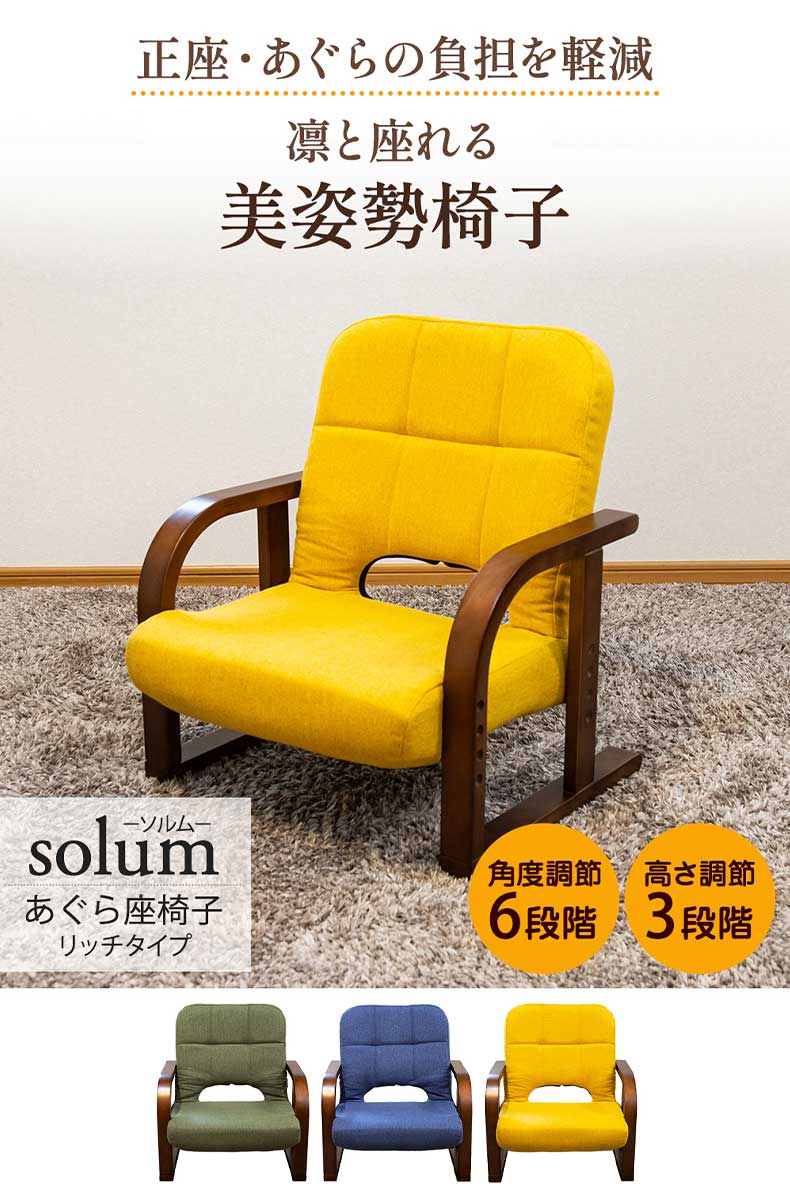 【通販限定】あぐら座椅子リッチタイプ ソルム