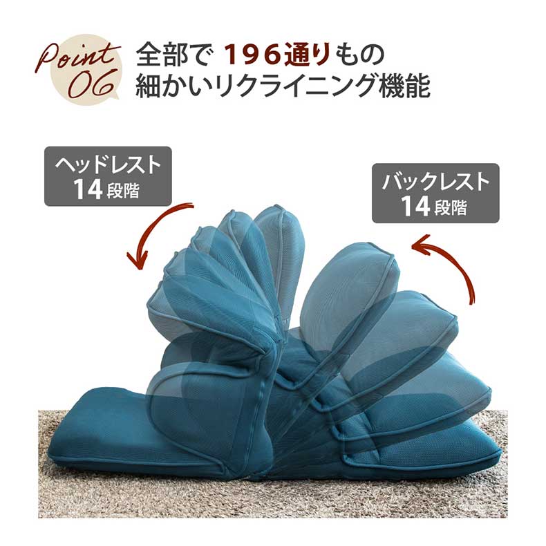 【通販限定】ハグする座椅子ライトタイプ ハピットの機能