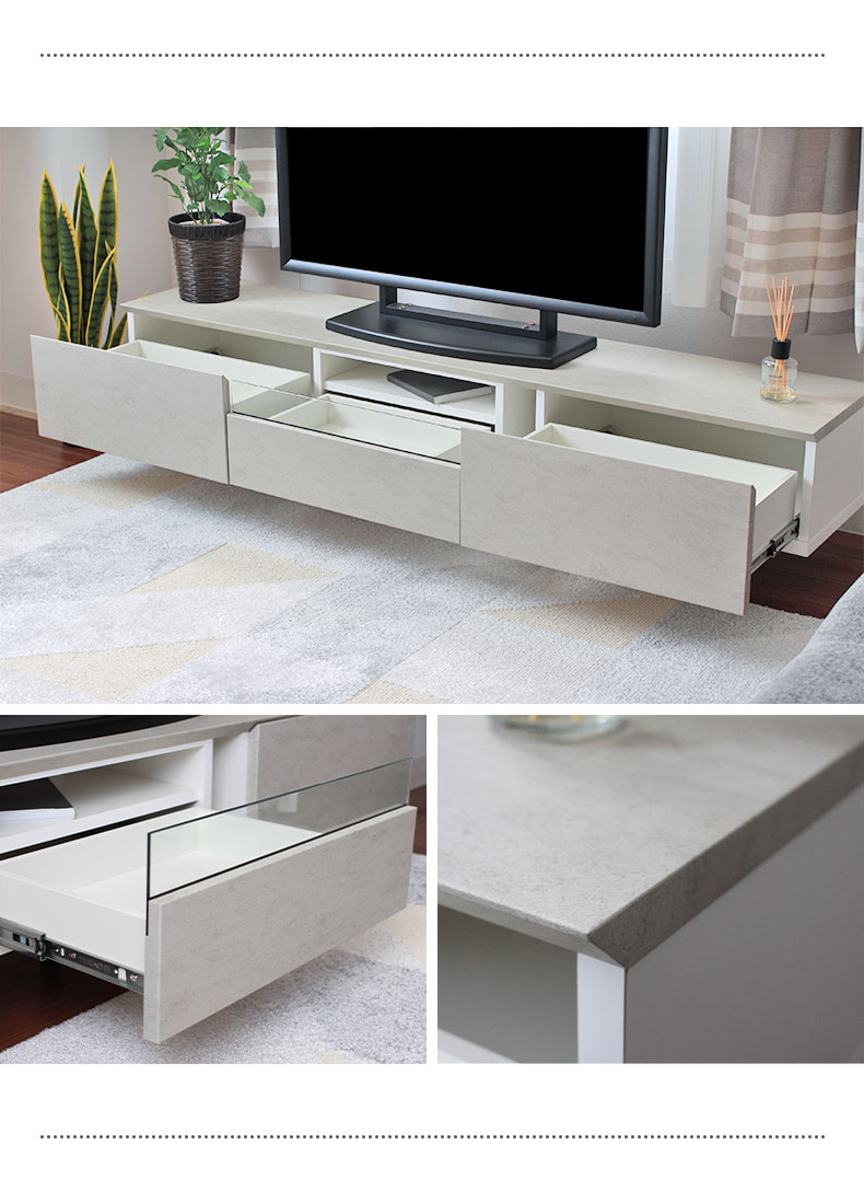 幅180cm　テレビボード　バレッタの使用例