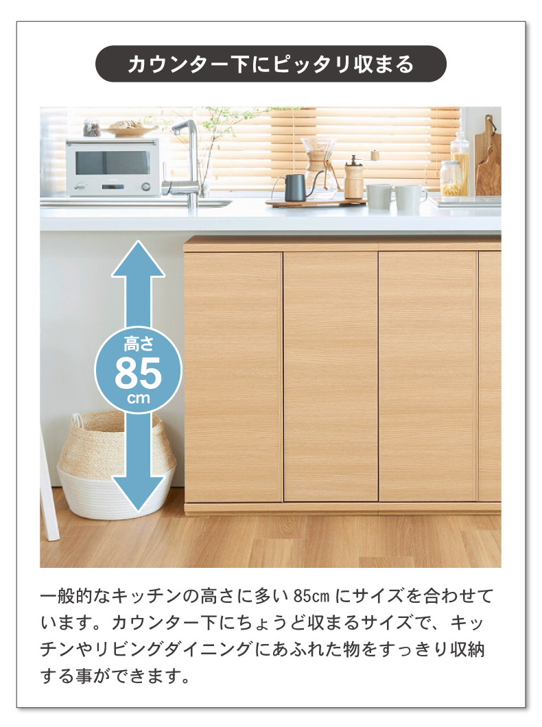幅60cm カウンター下収納 開き戸 ピタシエの機能