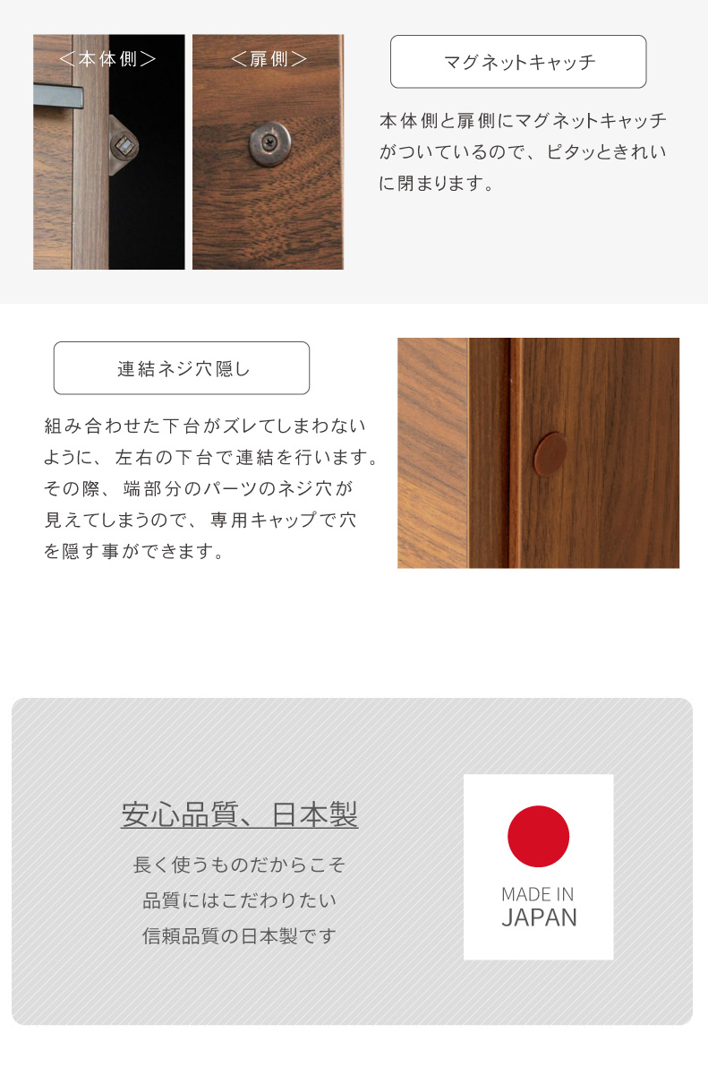 幅60cm 下台  開戸 フォーガスの機能