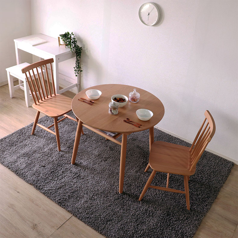 幅85cm 円形テーブル 3点セット ランカスター