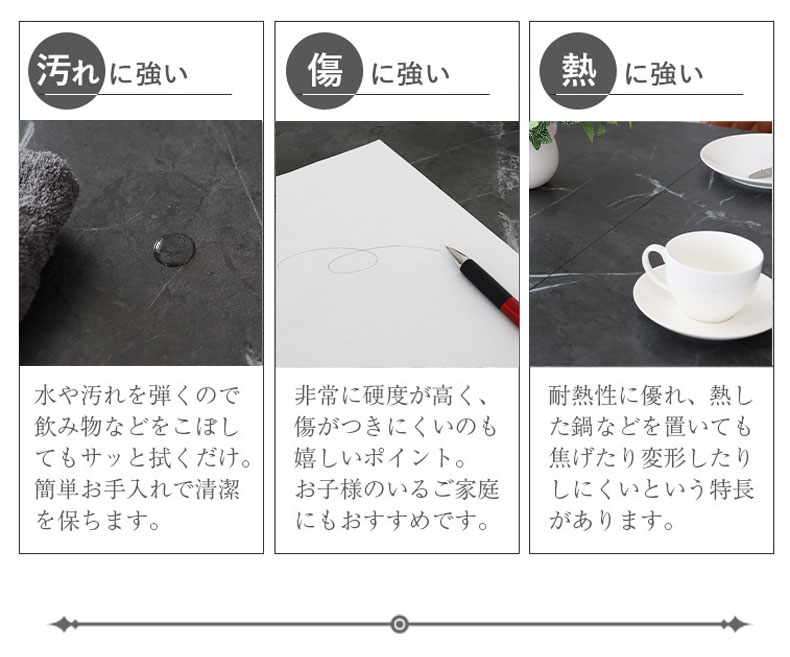 伸長式テーブル 3点セット イージー2の機能
