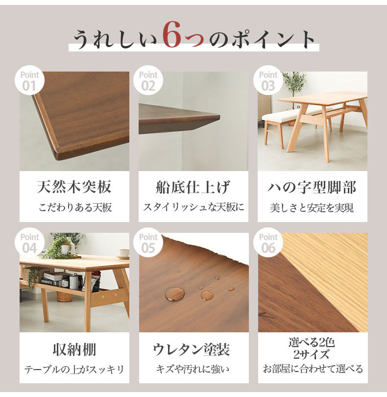ダイニングテーブル サリクス（突板）の機能