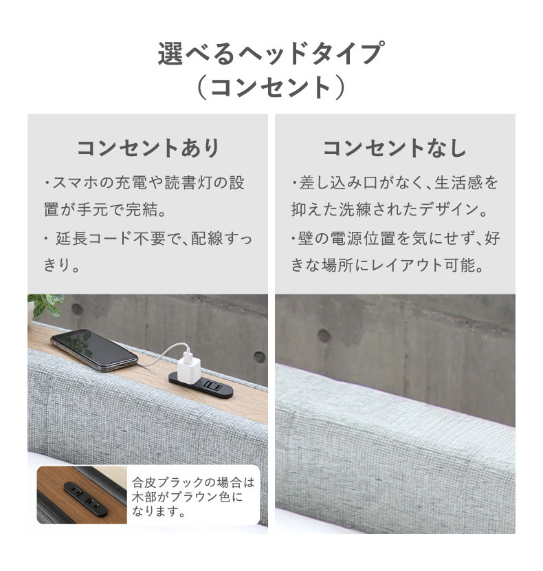 ベッドパーツ ローヘッド アドリア2布床板のカラー