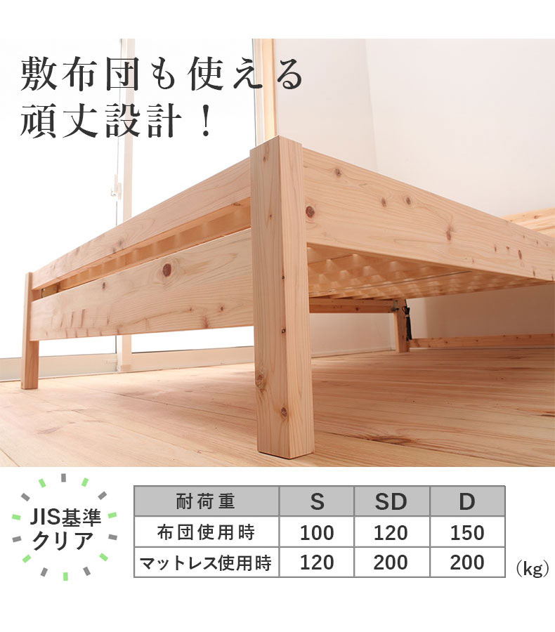ひのきベッド TCB234の機能