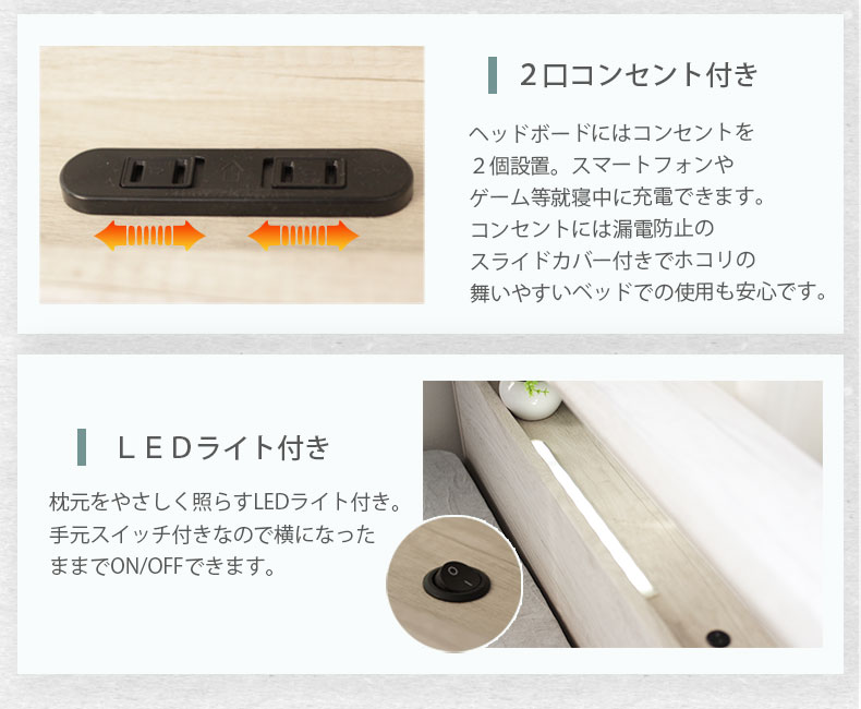 ベッドMIスタイル スノコ&レッグ ロクサーの機能