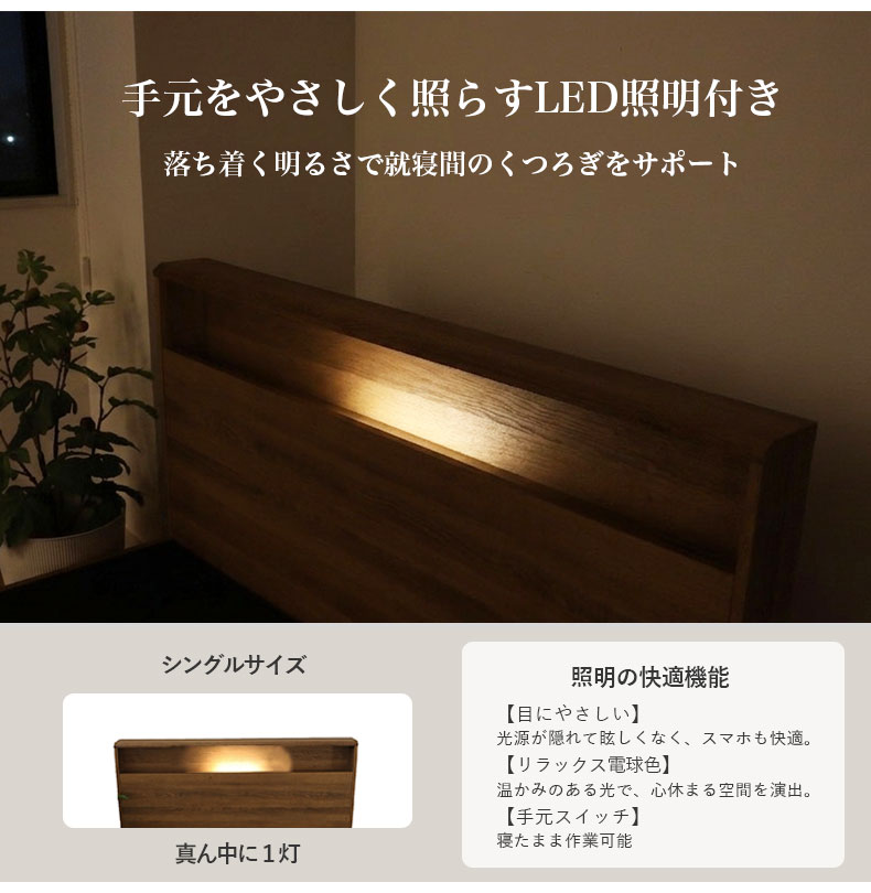 シングル ハイベッド すのこ床板 ロクサーの機能
