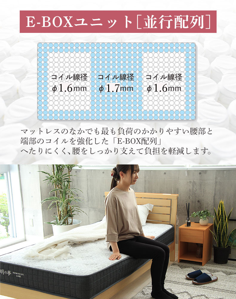 国産マットレス 明の夢 プラスの機能