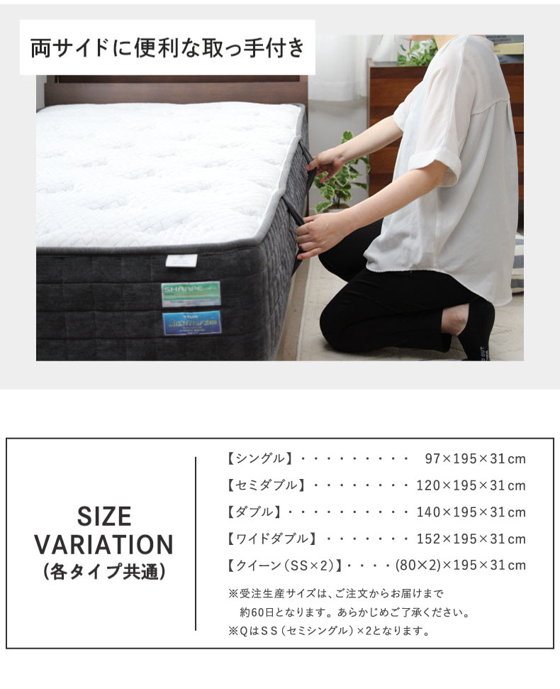国産マットレス レギュラー 喜の夢+++の機能