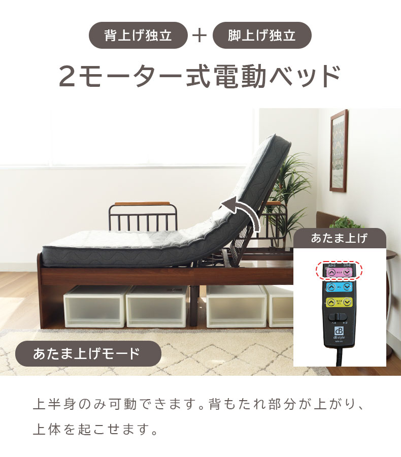 電動ベッド MFB-1202EHS（コイルマットMPR-14R-S）の機能