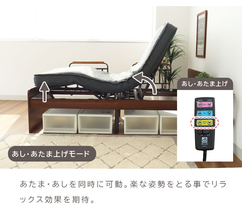 電動ベッド MFB-1202EHS（コイルマットMPR-14R-S）の機能