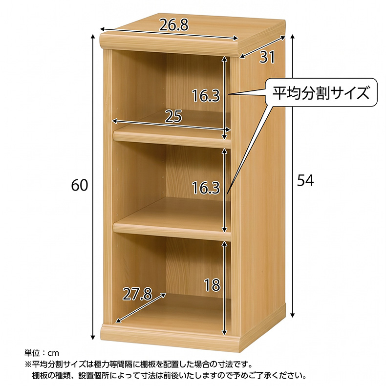 オープンラック カラーラックの説明
