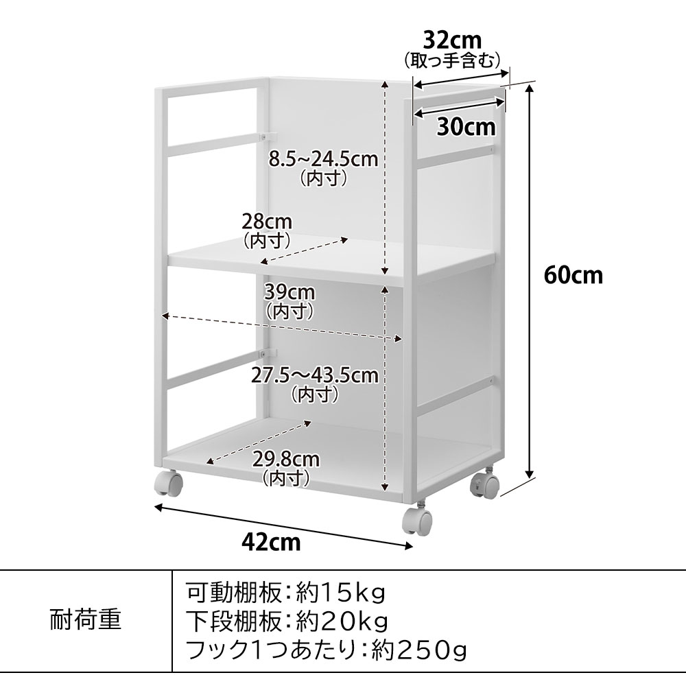 目隠しワゴン タワーのサイズ
