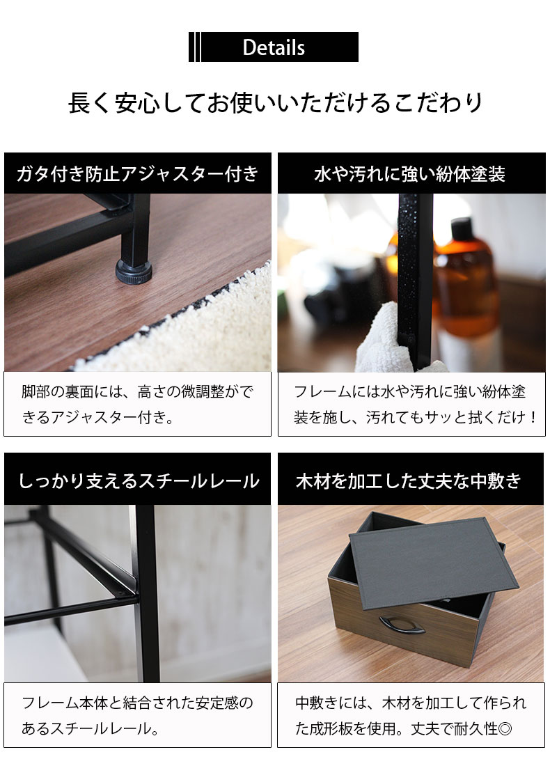 幅61cm 3段ファブリックチェスト ブレイクスルーの機能
