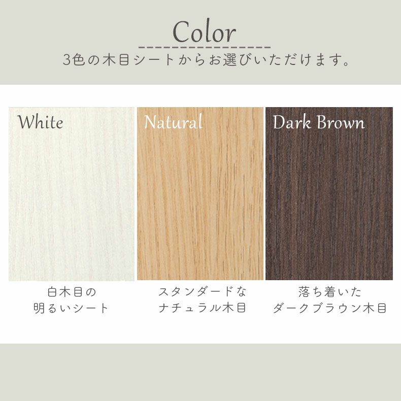 カラーは3色から選択可能です