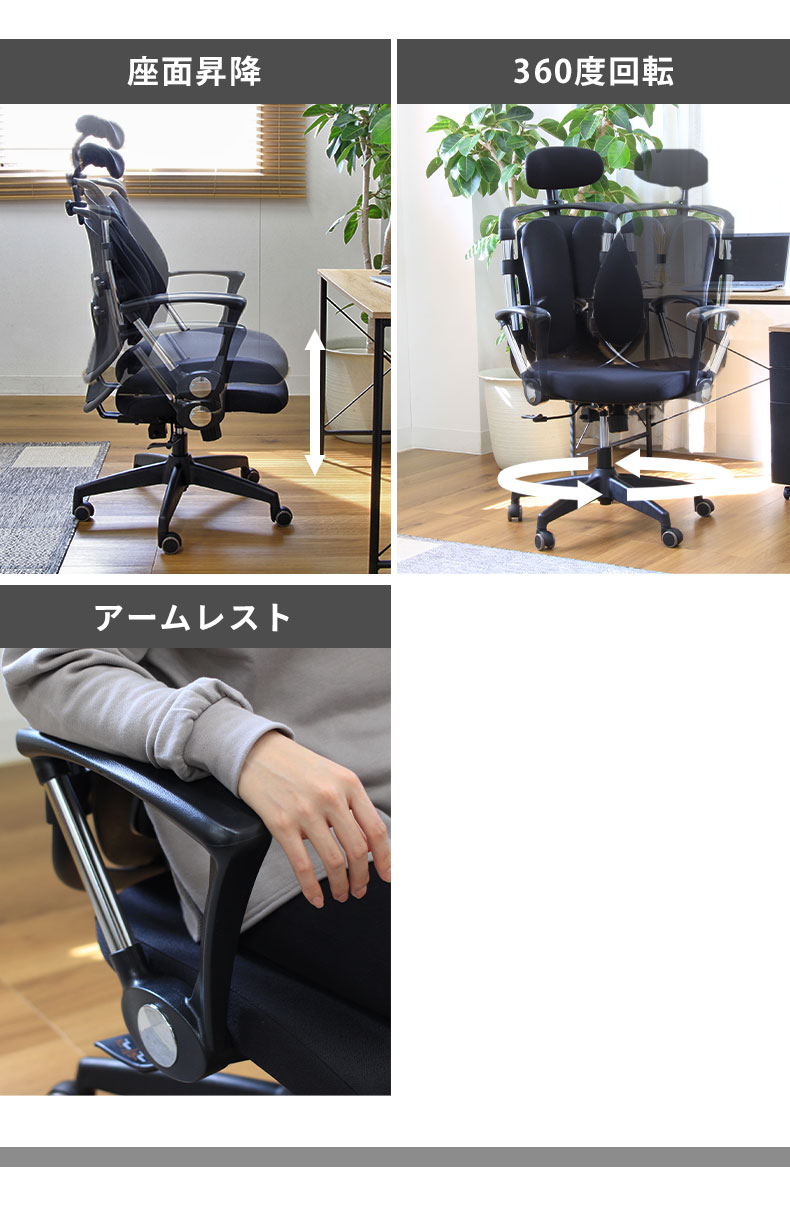 ワークチェア ルカーノの機能