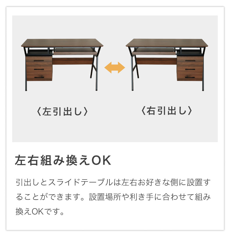 幅120cm デスク フォードの機能