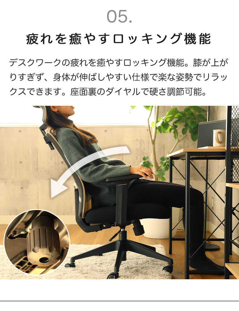 ワークチェア レガートの機能