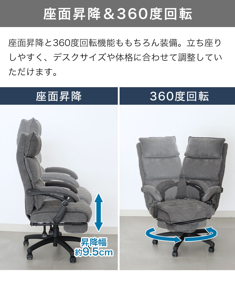 ワークチェア ガイアの機能