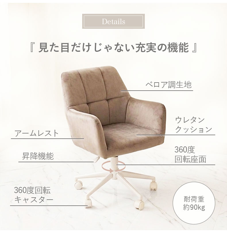 ワークチェア ミラージュの機能