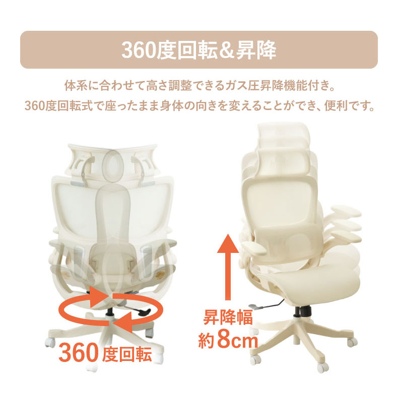 ワークチェア レリアの機能