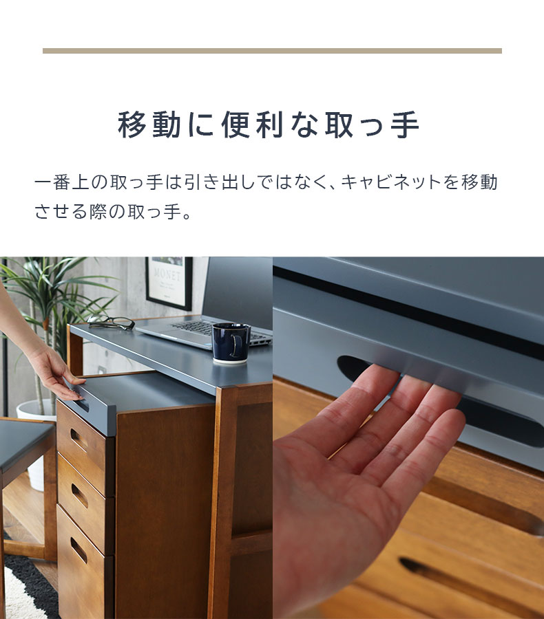 学習デスク3点セット（キャビネット） Pulito（プリート）の機能
