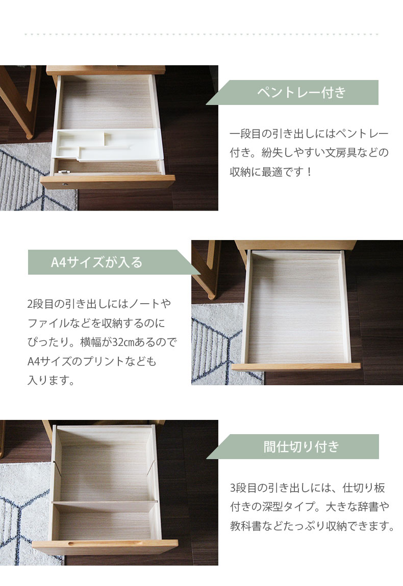 学習デスクワゴン ロミオ2の機能