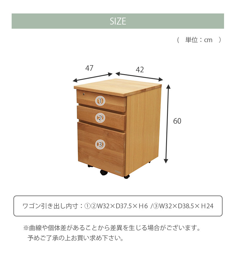 学習デスクワゴン ロミオ2のサイズ1