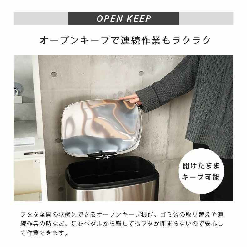50L ステンレス ダストボックス フラットランド 50L ステンレス ダストボックス フラットランド