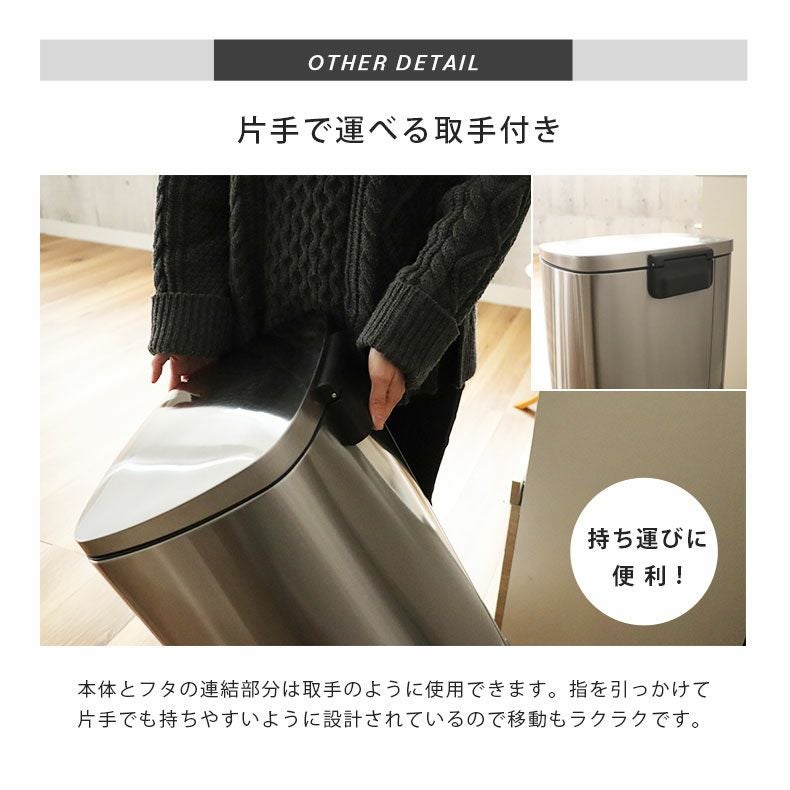 50L ステンレス ダストボックス フラットランド