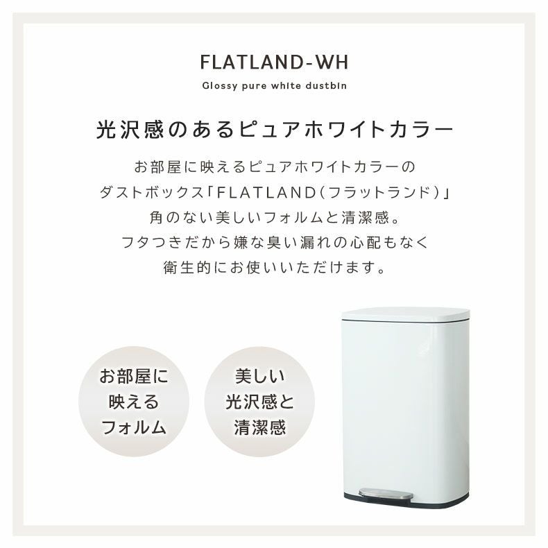 50L ゴミ箱 スチール ダストボックス ペダル付き ふた付き キッチン