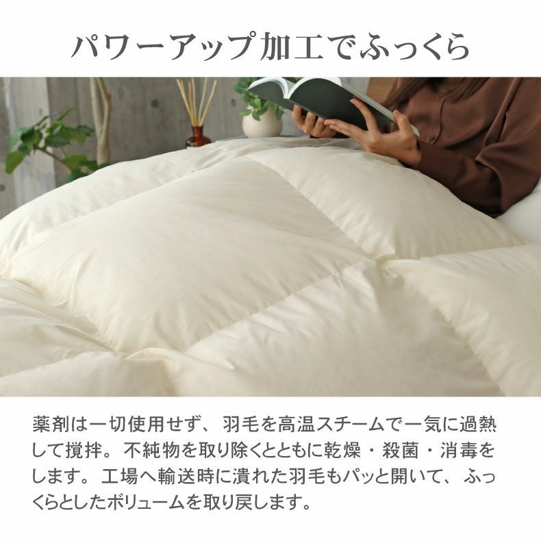 掛け布団・羽毛布団 | 【送料無料】 ダブルロング 羽毛掛け布団 マナダウン 国産 抗菌 消臭 WDD85