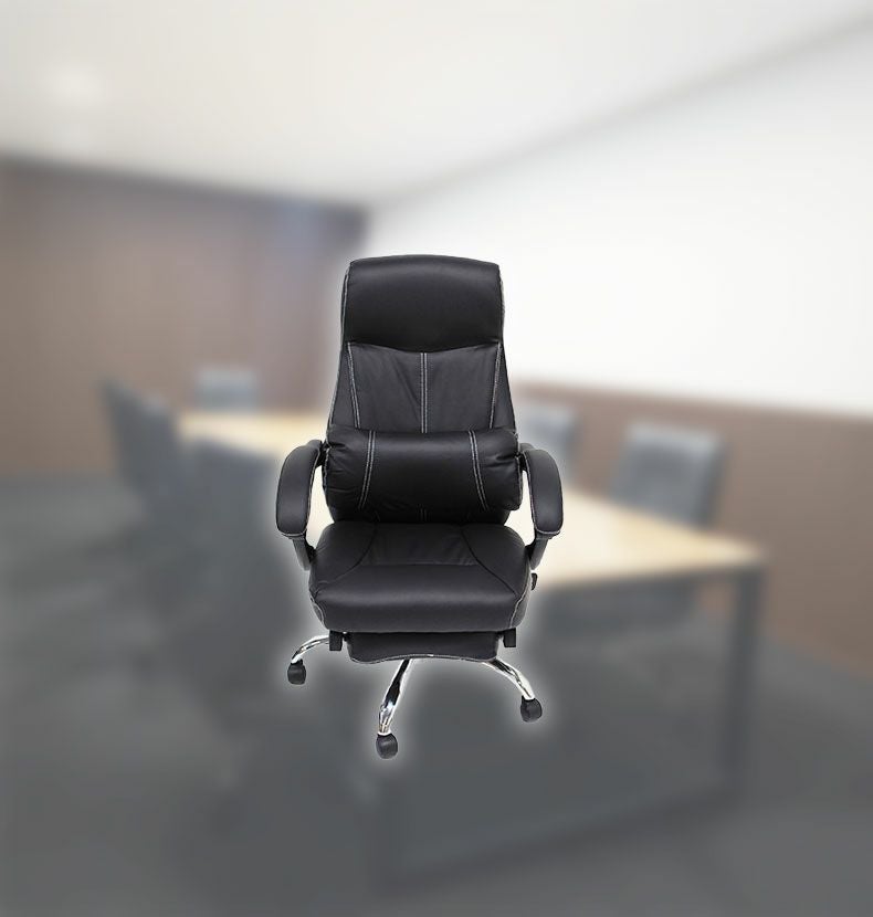 デスクチェア オフィスチェア格納式フットレスト付き リクライニング