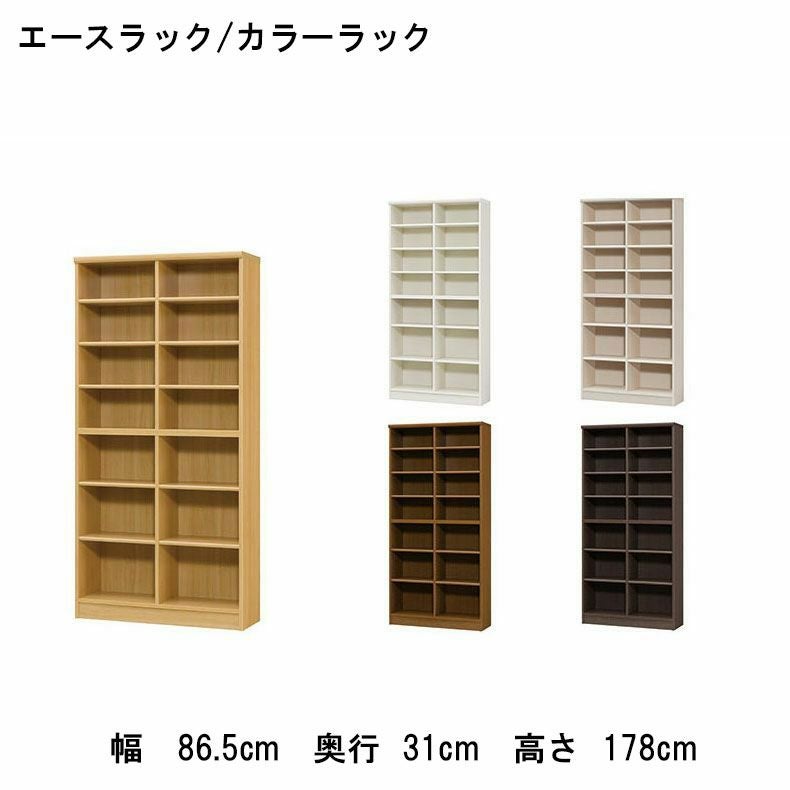 オープンラック 幅約90cm 高さ約180cm カラーラック