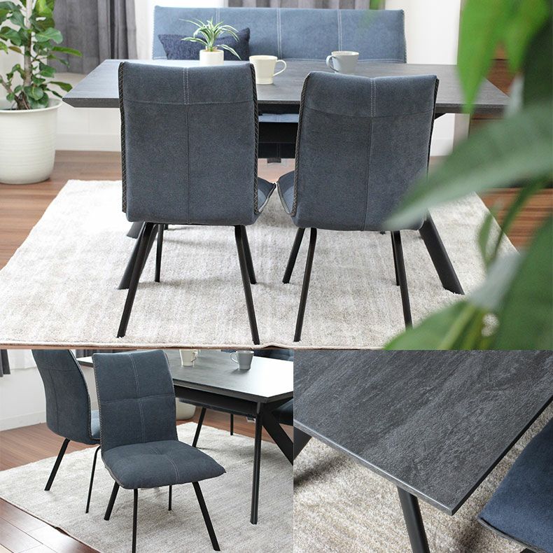 4人用 幅150cm ダイニングテーブルセット 4点 メラミン モダン シルフィオ