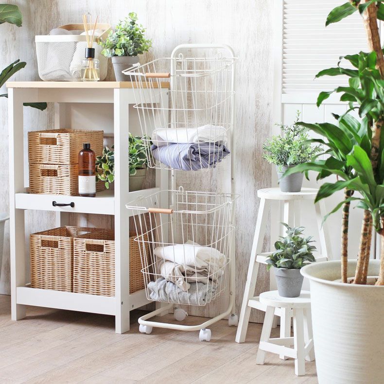 2段ランドリーワゴン ケイク