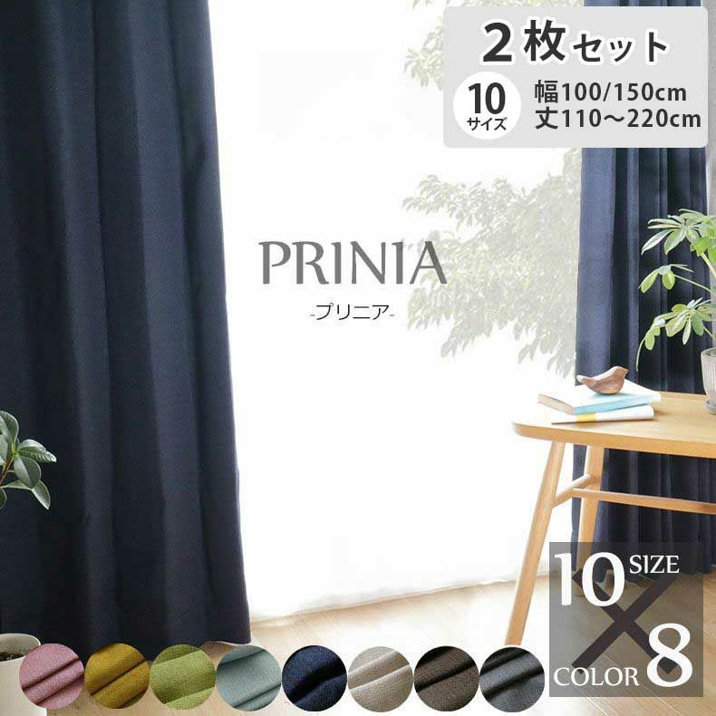 2枚入り 遮光 2枚入り 既製カーテン プリニア