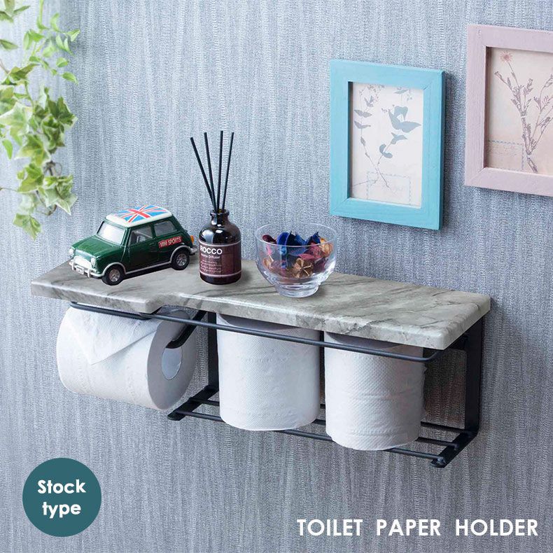 大理石柄トイレットペーパーホルダー ストックタイプ SIN-31 | マナベ