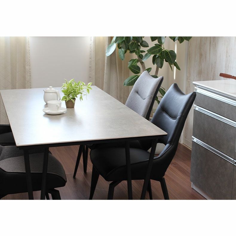 4人用 幅150cm セラミック ダイニングテーブル 石目調 ニュートン